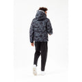 Black-Gray - Back - Hype Boys Mono Camo Padded Jacket