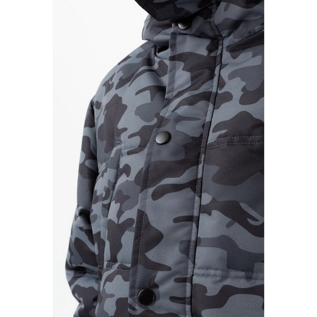 Black-Gray - Lifestyle - Hype Boys Mono Camo Padded Jacket