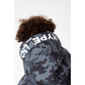 Black-Gray - Close up - Hype Boys Mono Camo Padded Jacket