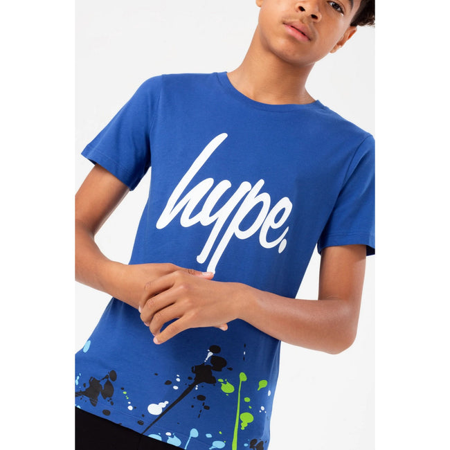 Blue - Side - Hype Boys Paint Splatter T-Shirt