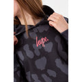 Black - Lifestyle - Hype Girls Script Cheetah Print Hoodie