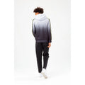 Monochrome-Lime - Back - Hype Boys Speckle Fade Script Taped Full Zip Hoodie