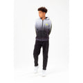 Monochrome-Lime - Side - Hype Boys Speckle Fade Script Taped Full Zip Hoodie