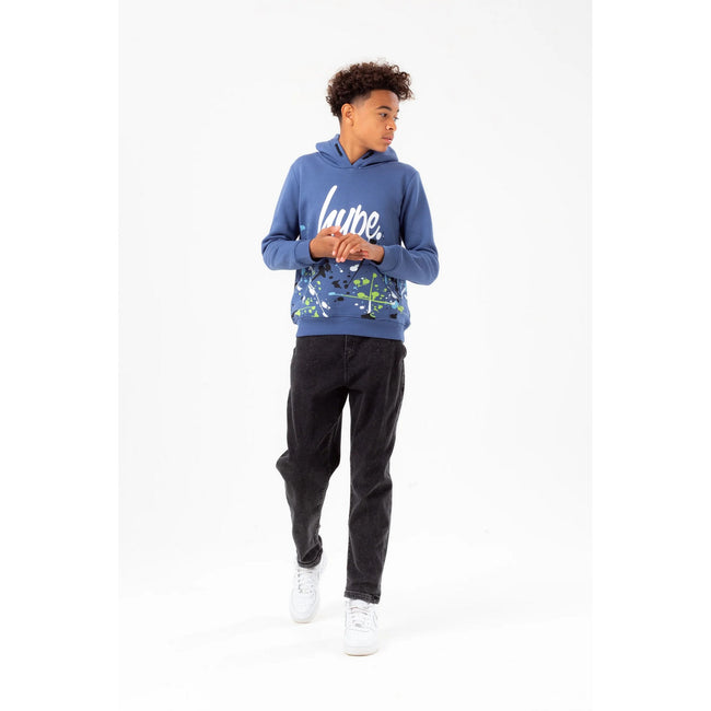 Cobalt Blue - Side - Hype Boys Splat Script Hoodie