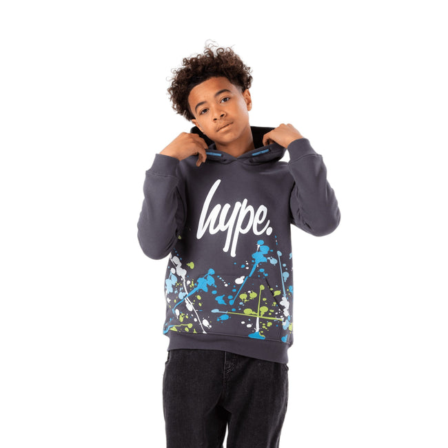 Gray - Front - Hype Boys Splat Script Hoodie