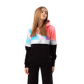 Black-Pastel - Front - Hype Girls Wave Panel Script Hoodie