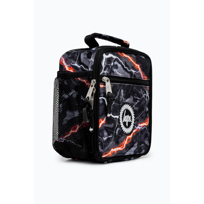 Black - Side - Hype Smokey Storm Outline Crest Lunch Bag