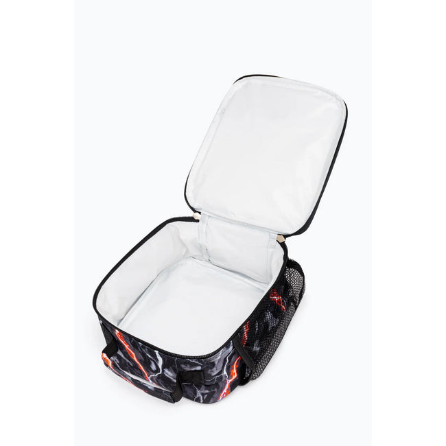 Black - Close up - Hype Smokey Storm Outline Crest Lunch Bag