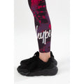 Purple - Side - Hype Girls Script Tie Dye Leggings