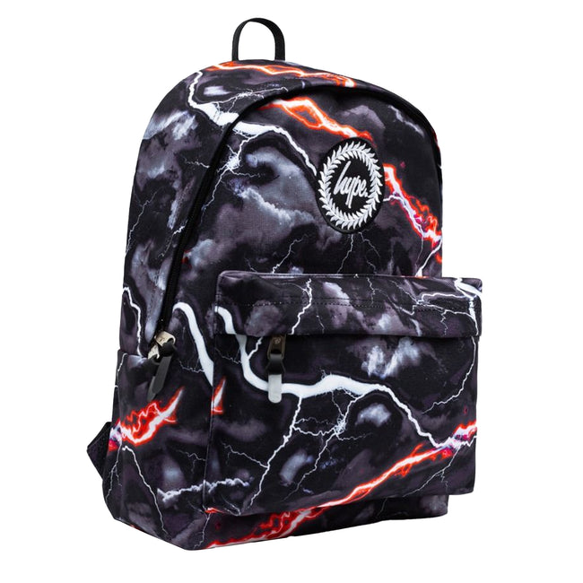 Black - Side - Hype Smokey Storm Outline Crest Knapsack