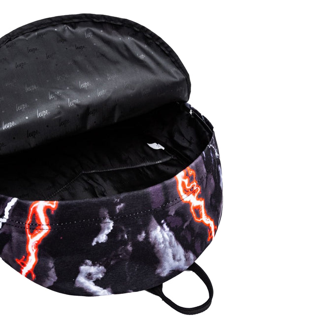Black - Lifestyle - Hype Smokey Storm Outline Crest Knapsack