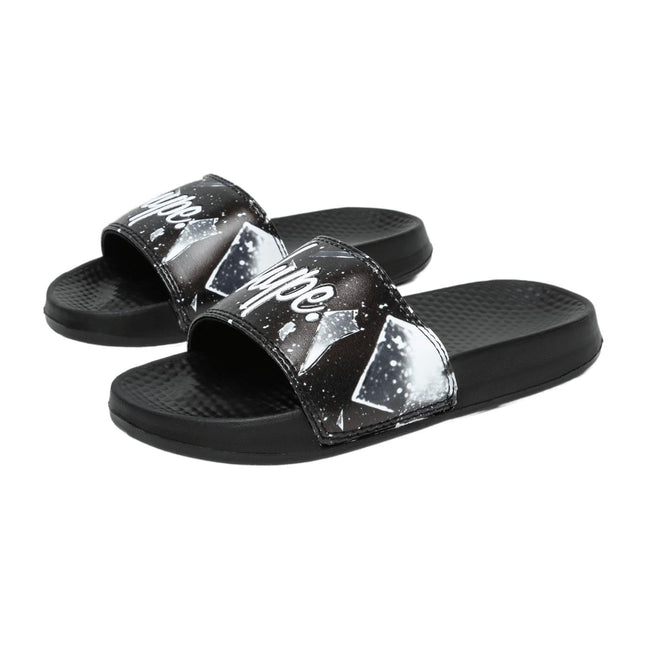 Black - Side - Hype Childrens-Kids Explosion Mini Script Sliders