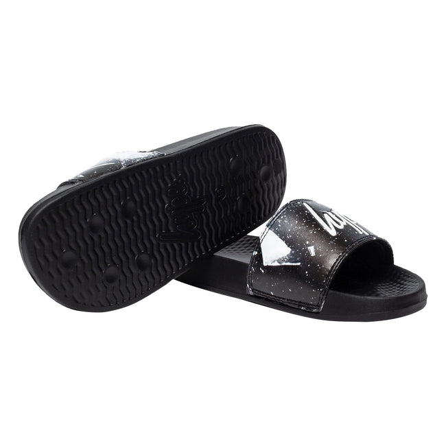 Black - Lifestyle - Hype Childrens-Kids Explosion Mini Script Sliders