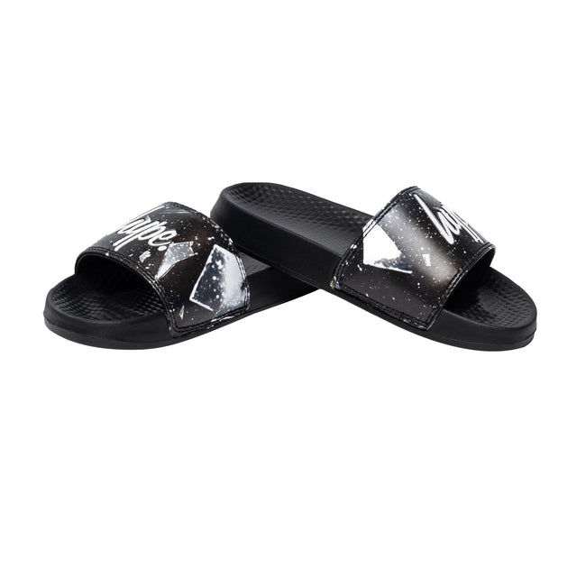 Black - Front - Hype Childrens-Kids Explosion Mini Script Sliders