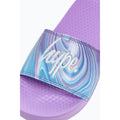 Purple-Teal - Pack Shot - Hype Childrens-Kids Marble Script Sliders