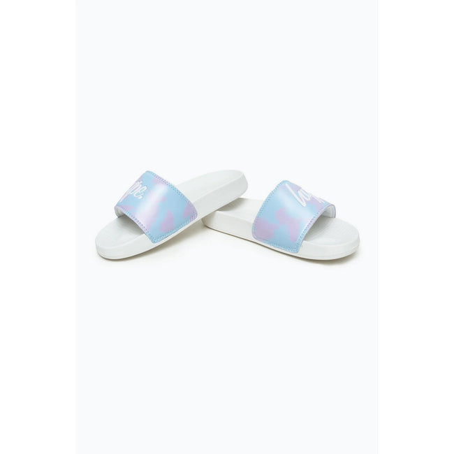 Blue-Lilac - Lifestyle - Hype Childrens-Kids Splodge Tie Dye Script Sliders