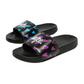 Black-Pink - Back - Hype Childrens-Kids Scribble Heart Script Sliders