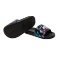 Black-Pink - Side - Hype Childrens-Kids Scribble Heart Script Sliders