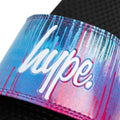 Pink-Black - Pack Shot - Hype Childrens-Kids Drip Script Sliders