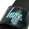 Black - Pack Shot - Hype Childrens-Kids Topographic Mini Script Sliders