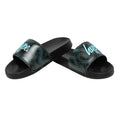 Black - Front - Hype Childrens-Kids Topographic Mini Script Sliders