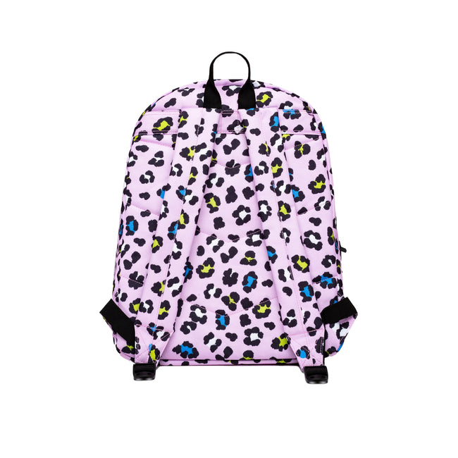 Lilac-Black - Back - Hype Leopard Print Knapsack