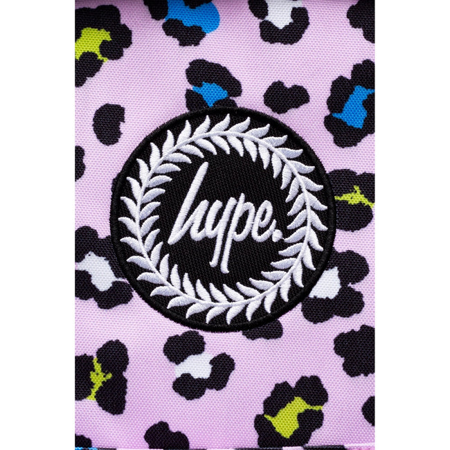 Lilac-Black - Lifestyle - Hype Leopard Print Knapsack