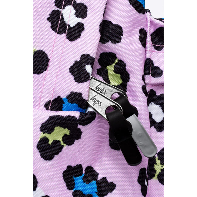 Lilac-Black - Pack Shot - Hype Leopard Print Knapsack