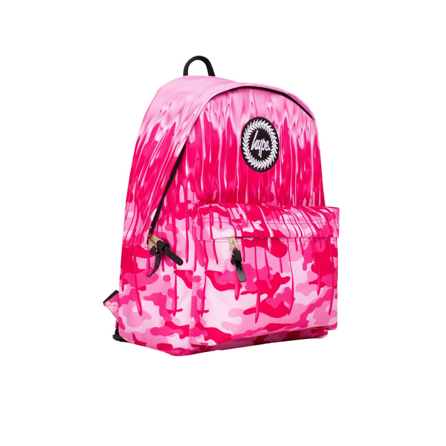 Pink - Side - Hype Camo Slime Drips Knapsack