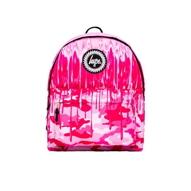 Pink - Front - Hype Camo Slime Drips Knapsack