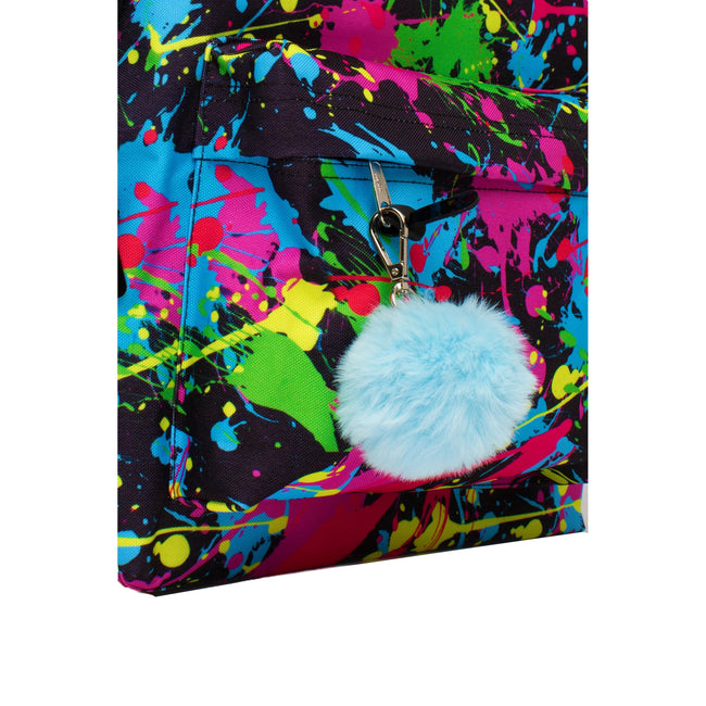 Multicolored - Close up - Hype Rainbow Paint Splatter Knapsack
