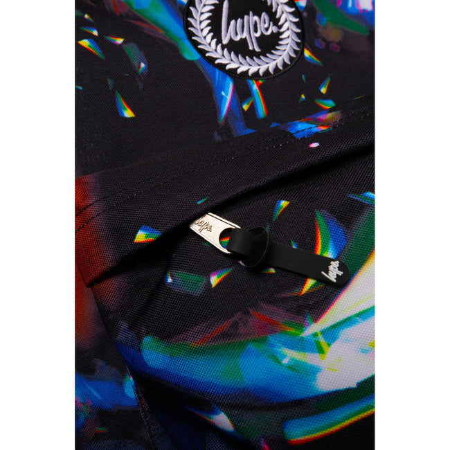 Black - Pack Shot - Hype Rainbow Reflective Knapsack