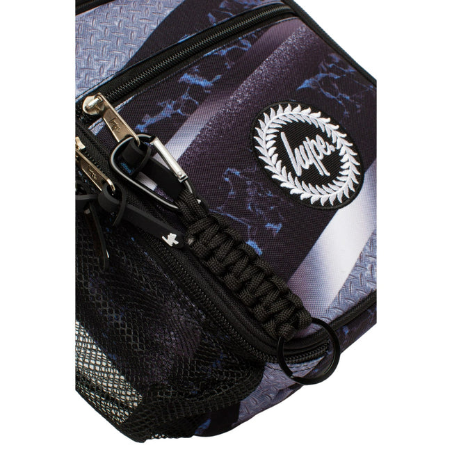 Black-Gray - Close up - Hype Mono Gradient Textured Lunch Bag