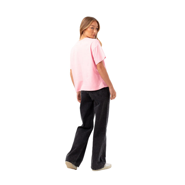 Pink - Back - Hype Womens-Ladies Scribble T-Shirt