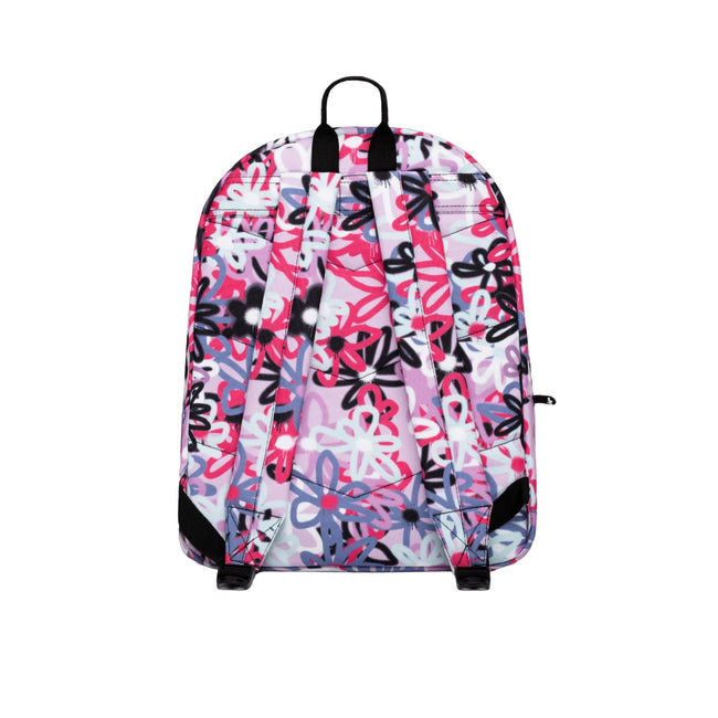 Purple - Back - Hype Graffiti Flowers Knapsack