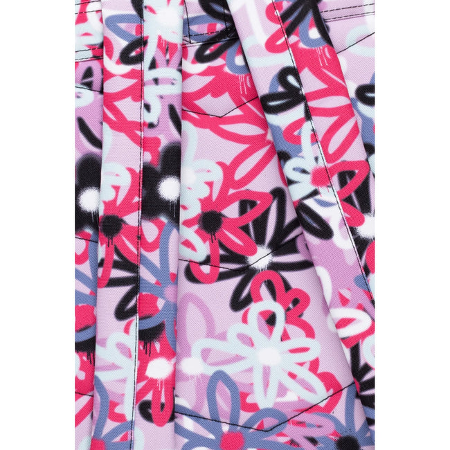 Purple - Close up - Hype Graffiti Flowers Knapsack