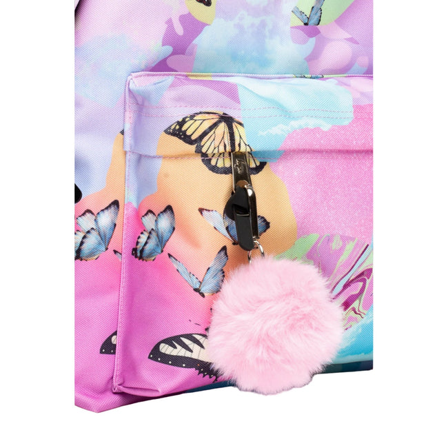 Multicolored - Pack Shot - Hype Rainbow Butterfly Skies Collage Knapsack