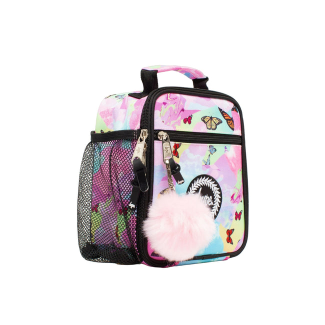 Multicolored - Side - Hype Rainbow Butterfly Skies Collage Lunch Bag