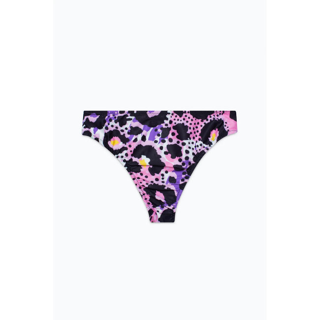 Black-Purple-Pink - Lifestyle - Hype Girls Leopard Script Bikini Set