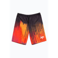 Red - Front - Hype Boys Multi Drip Script Swim Shorts