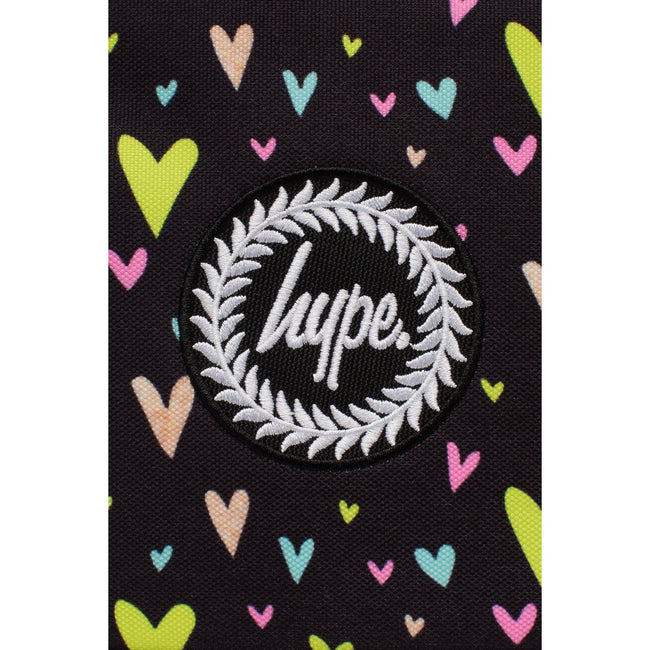 Black-Pink - Pack Shot - Hype Heart Glitter Lunch Bag