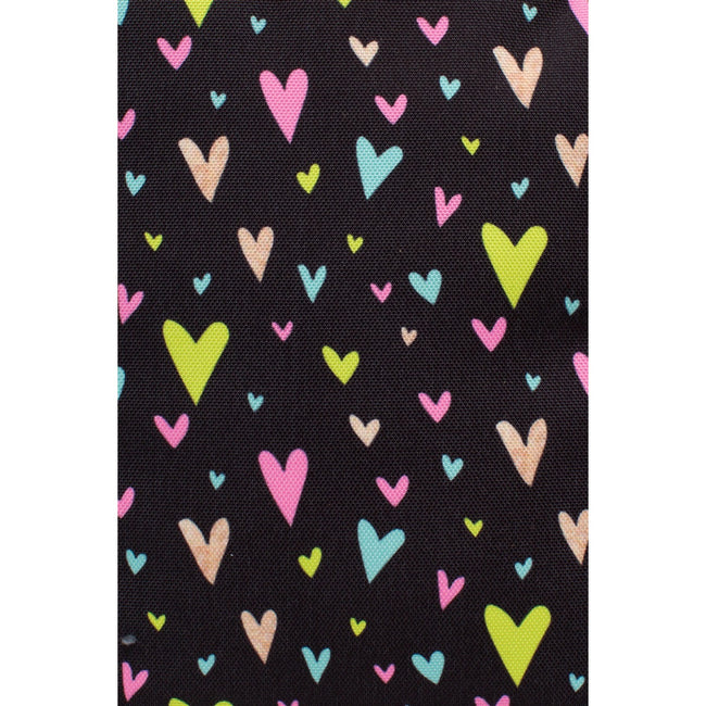 Black-Pink - Close up - Hype Heart Glitter Lunch Bag