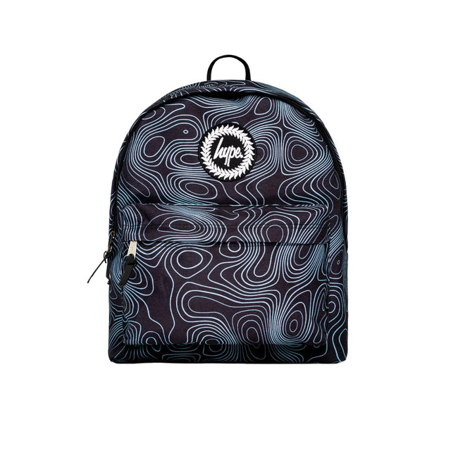 Black-Blue - Front - Hype Topographic Knapsack