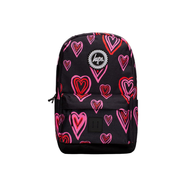 Black-Pink-Red - Front - Hype Hearts Knapsack