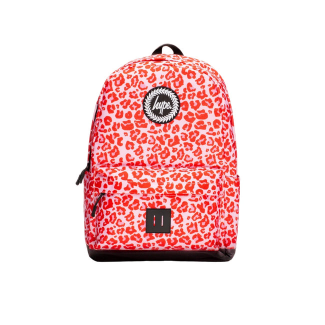 Pink-Red - Front - Hype Leopard Knapsack