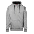 Grey melange - Front - ID Mens Worker Full Zip Sherpa Hoodie