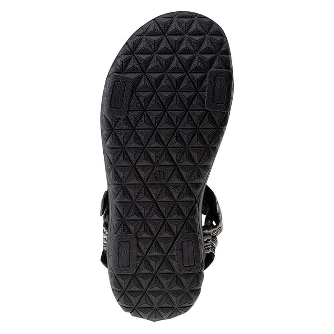 Black-Gray - Pack Shot - Hi-Tec Mens Hanary Sandals