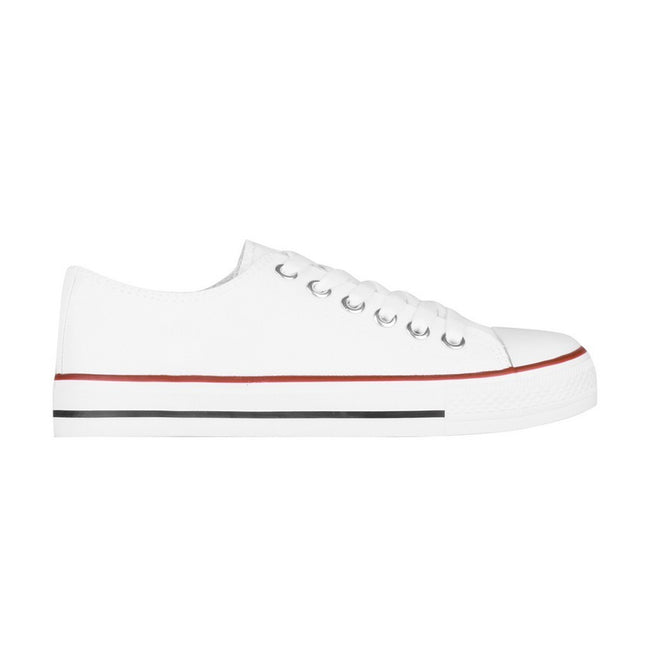 White - Back - Krisp Womens-Ladies Basic Low Top Sneakers