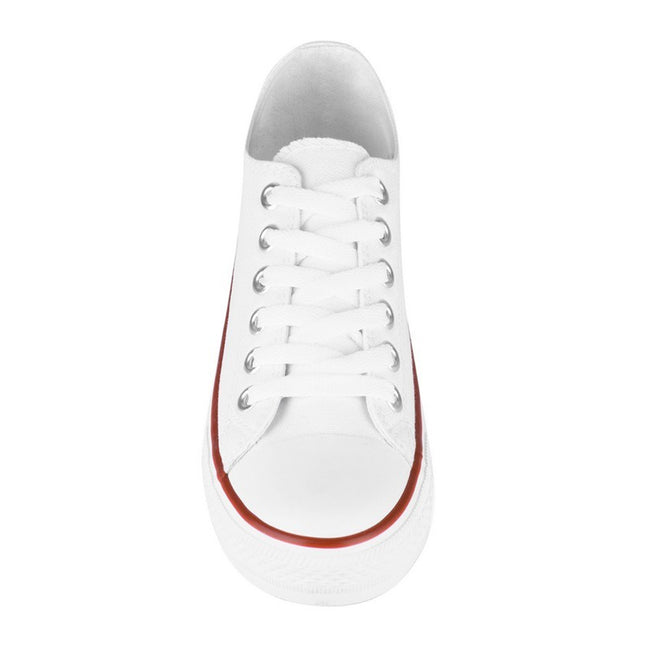 White - Pack Shot - Krisp Womens-Ladies Basic Low Top Sneakers