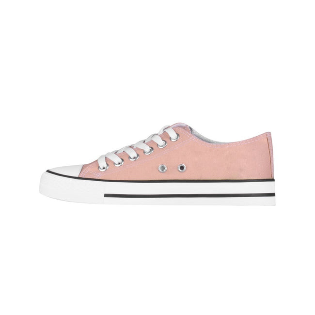 Pink-White - Lifestyle - Krisp Womens-Ladies Basic Low Top Sneakers